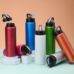 Squeeze de alumínio 800ml com bico de canudo